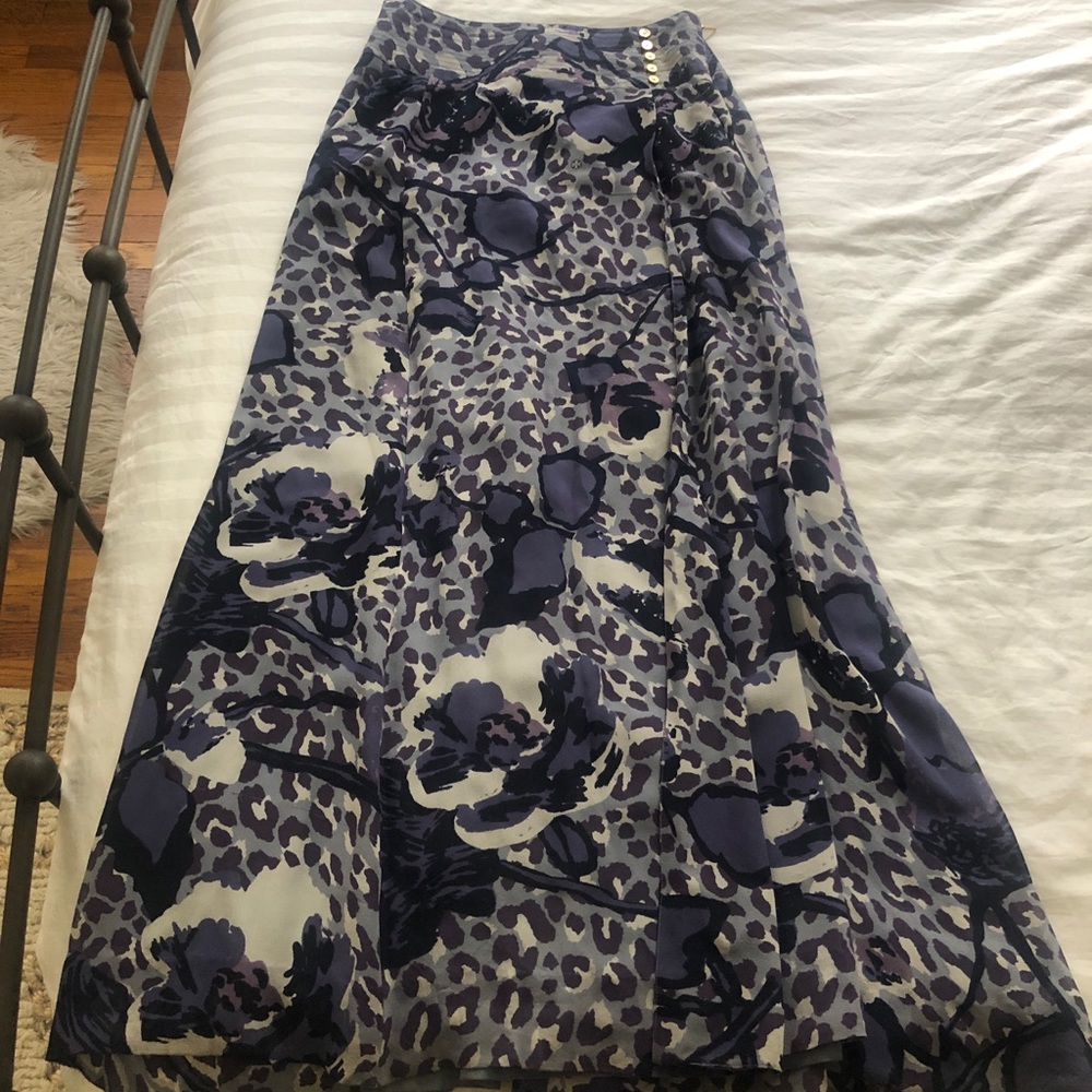 Tory Burch Printed Silk Maxi Skirt